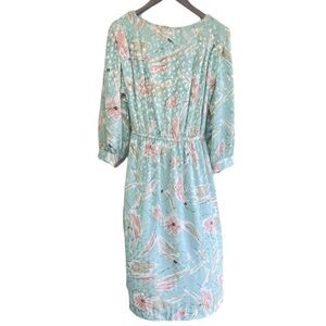 Vintage 70s 80s Floral Act I Blouson Midi Dress